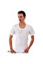 Tutku-Men's White 3-Pack Cotton Crew Neck Undershirt - 2