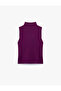 Floral Stone Detailed Regular Fit Viscose Blend Stand Collar Sleeveless Knitwear Undershirt - 2