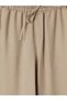 Xside Beige Elastic Waist Wide Leg Women's Trousers - 6