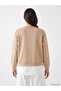 Özmarka New Season Beige Crew Neck Women's Sweatshirt Tunic - 4