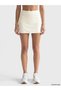 Özmarka New Season Ecru Elastic Waist Sports Shorts Skirt - 2