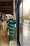 Women's Striped High-Neck Long Knit Dress – Hijab Maxi Winter Dress - 3