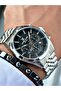 Silver Color-Black Dial Royal Series Men's Wristwatch - with Bracelet Gift - 5