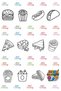 Sweet Dessert & Sweet Fast Foods Coloring Book - 10X10 cm Coloring Book / 2 Pieces / for Children and Adults / Relaxing / Hobby / Stress Relief / Enjoyable Coloring Pages - 7