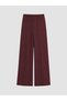 Vizyon New Season Burgundy Wide Leg Women's Sweatpants - 7