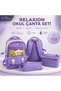 1940 3-Piece School Bag Set – Large Volume Backpack + Lunch Box + Pen Holder