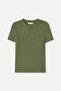 Women's Khaki Crew Neck T-Shirt