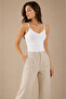 Women's 2-Piece Thin Strap V-Neck Modal Cotton Flexible Undershirt White - 3