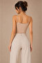 Women's Thin Strap V-Neck Modal Cotton Flexible Undershirt Dark Skin - 3