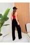 Women's Striped Comfortable Cut Lace-Up Trousers - 4