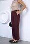 Burgundy Women's Trendy Scuba Fabric Trousers - 5
