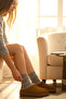 Women'S, Suede Textured Slippers. Fur Inside, Embroidery Detail, Warm Soft Sole House Slippers - 3