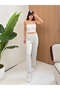 Women's Striped Comfortable Cut Lace-Up Trousers - 3