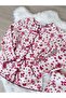 Candy Cane Patterned Bow Detailed Soft Winter Waffle Knitted Pajama Set - 5
