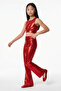 Shiny Flare Glossy Spanish Leg Disco Leggings - 4