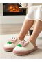Women's Silent Sole Plush House Slippers with Frog Figure - 3