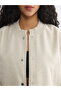 Xside Beige College Collar Women's Cashmere Jacket - 3