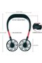 Mini Rechargeable Fan, Portable Summer Neck Hanging Dual Fan, 3-Speed Adjustable USB Portable Small Fan, Neck Hanging Outdoor Folding - Suitable for Outdoor Sports, Leisure Walking, Holiday Gifts, Etc - 3
