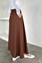 Tile Patterned Double Belted Pleated Hijab Skirt - 4