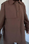 Light Brown Belted Lined Trench Trousers Hijab Two-Piece Set - 5