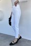 Cream Women's Tasseled High Waist Jean Denim Trousers - 3