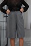 Anthracite Pleated Front Capri Pants - 5