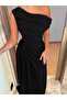 Black Draped Dress - 6