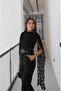 Black Cape Lace Bodysuit Blouse - 3