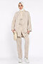 Stone Front Tie Jacket Pants Hijab Double Set