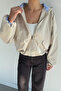 Stone Women's Hooded Elastic Waist Double Pocket Transitional Coat - 4