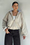 Stone Women's Hooded Elastic Waist Double Pocket Transitional Coat - 2