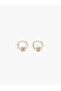 Stone hoop earrings