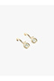Stone detailed dangle earrings - 2