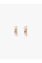 Stone hoop earrings