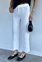 Cream Wide Leg Trousers - 8