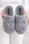 Gray Butterfly Embroidered Plush House Slippers Soft Sole Warm House Slippers Stc1339 - 4