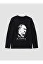 Crew Neck Ataturk Printed Boys' T-Shirt