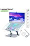 Multifunctional Laptop Cooling Fan With Adjustable Stand Metal Alloy Radiator For Gaming Heat Dissipation Silver - 2