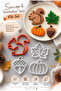 4-Piece Squirrel Acorn Pumpkin Leaf Dough Shaping Mold Set - 3