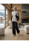 Women's Zippered Double Suit with Stripe Detail, Loose Top, Wide Leg Pants, Hijab Suit - 4