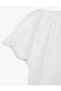 Cotton Crew Neck Embroidered Watermelon Sleeve Blouse - 5