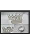 Silver Color Crystal Stone Bridal Crown – Princess Crown Wedding Engagement Henna and Special Occasion Hair Accessory - 2