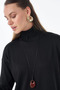 Turtleneck Knitwear Dress Black - 7