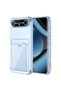 Case Compatible with Tecno Spark Slim 5g, Airbag Crystal, Silicone Cover with Card Holder Compartment, Transparent