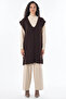 Button Detailed Knitwear Sweater Dark Brown - 3