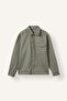100% Cotton Single Pocket Hidden Placket Boxy Fit Basic Shirt Jacket F7124Ax26Au - 7