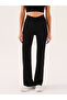 Motion Cross Waist Flare Leggings Black - 2