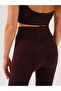 Motion Cross Waist Flare Leggings Burgundy - 4