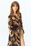 Floral-print tie-detail kaftan dress - 6