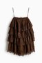 Tiered lace-trimmed dress